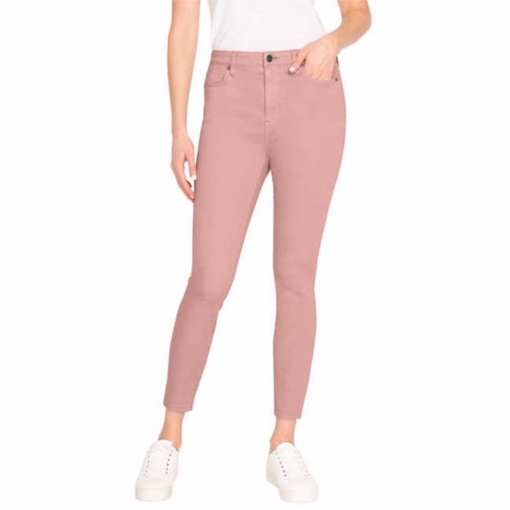 Buffalo David Bitton Avalon light pink mid rise soft stretch skinny jean…